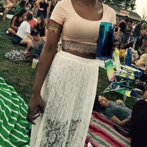 Long Lace Skirt Charlotte Russe